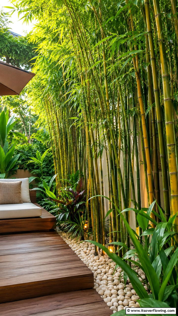 Bamboo Privacy Screen - 30 Garden Screening Ideas- Privacy Solutions & Stylish Designs