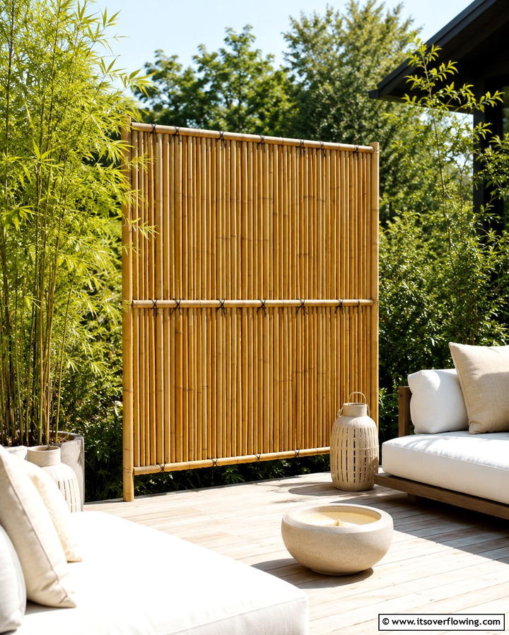 Bamboo Privacy Screens - 30 Cheap Ways to Block Neighbors View in Your Garden