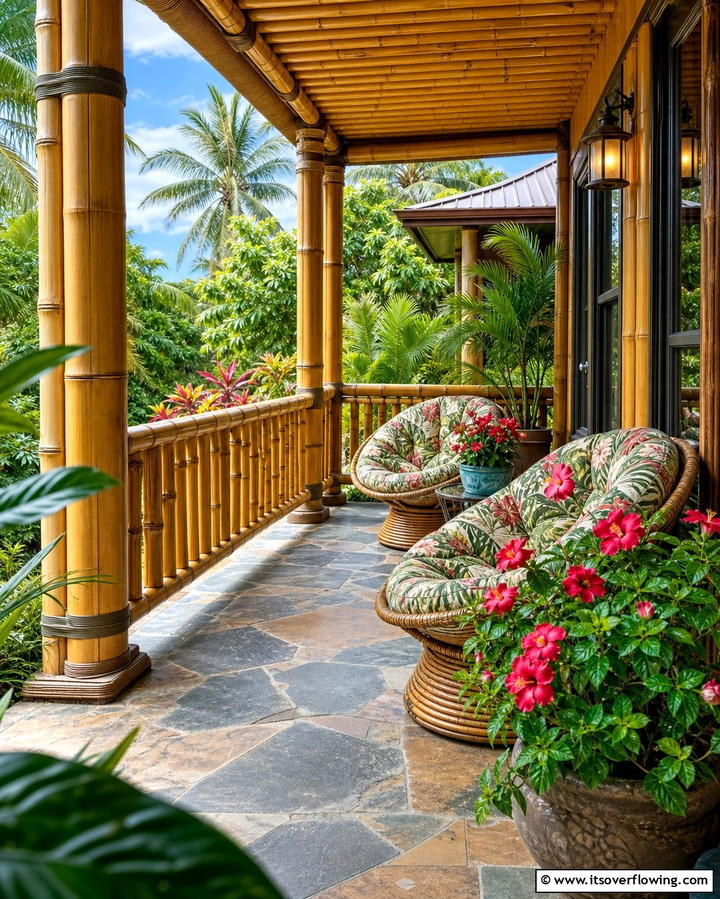 Bamboo Railings - 25 Front Porch Railing Ideas to Enhance Curb Appeal