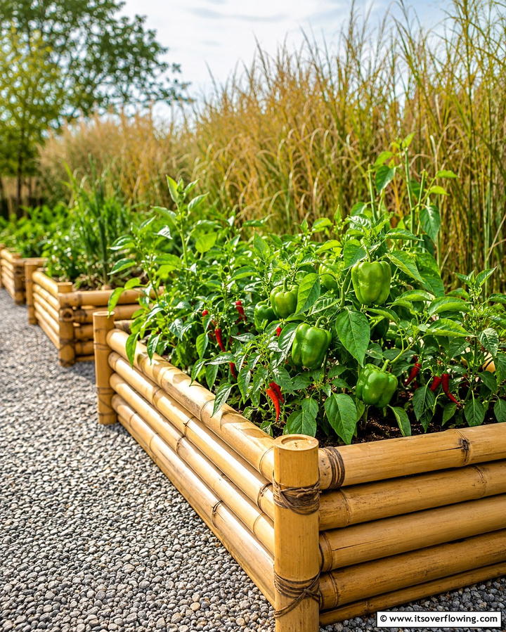 Bamboo Raised Garden Beds - 25 Inexpensive Raised Garden Bed Ideas for Your Yard