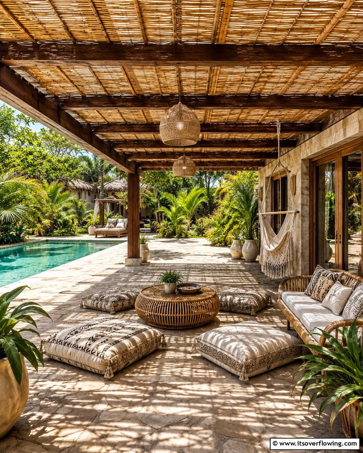 Bamboo Reed Covers - 25 Pergola Cover Ideas for Stylish Outdoor Living Spaces
