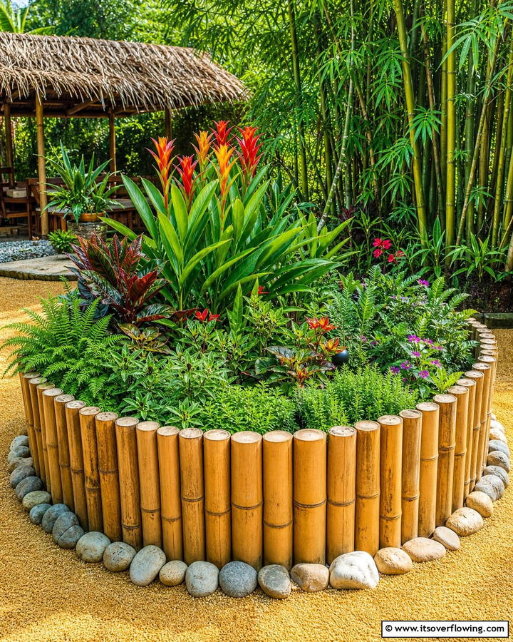 Bamboo Round Garden Bed - 20 Round Garden Bed Ideas for Unique Landscapes