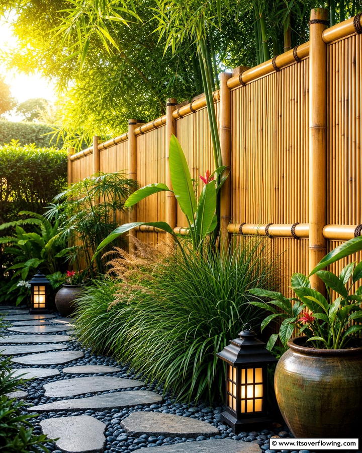 Bamboo Screen Divider - 30 Garden Divider Ideas for Functional Outdoor Spaces