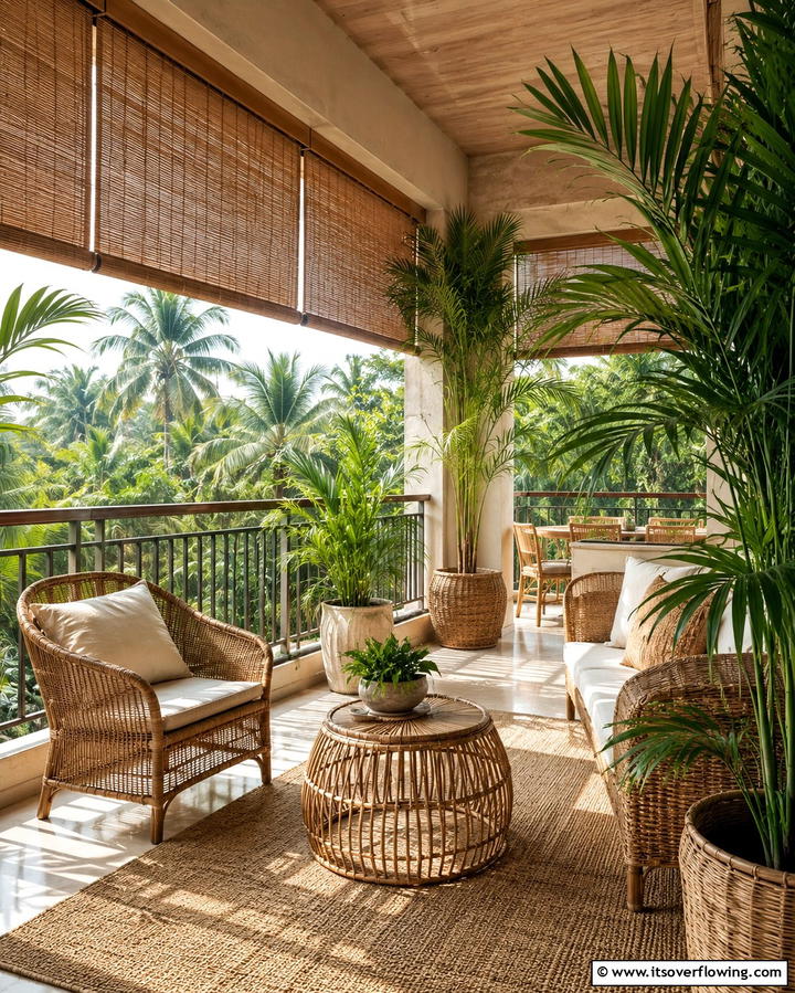 Bamboo Shade Panels - 30 Balcony Privacy Ideas for Secluded Outdoor Spaces