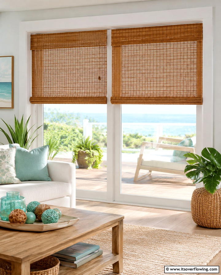 Bamboo Shades for an Eco Friendly Option - 25 Sliding Door Curtain Ideas for Privacy and Style