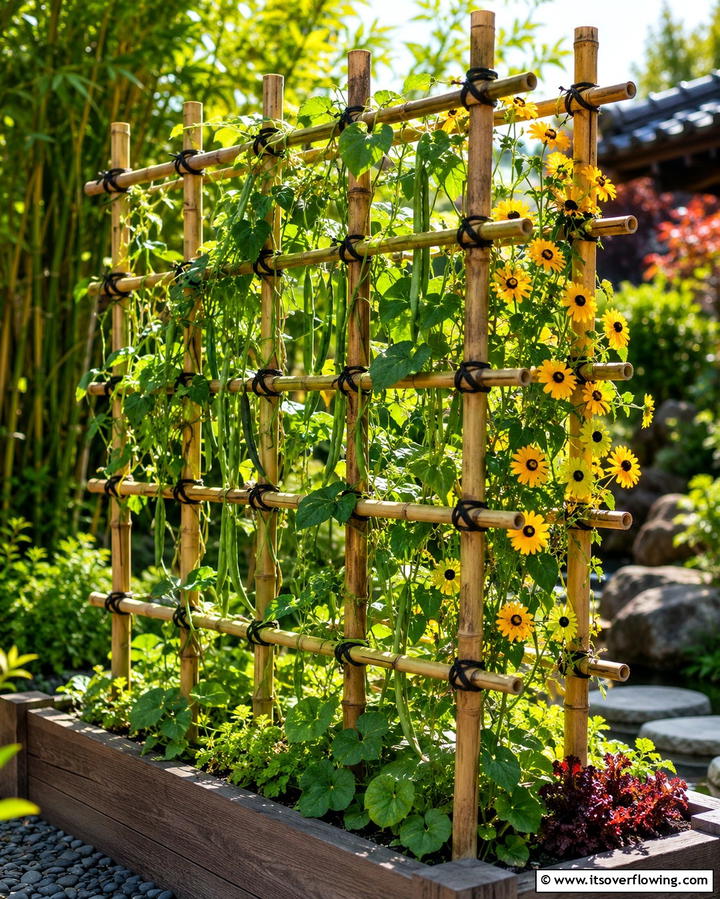 Bamboo Trellis - 25 Trellis Ideas to Enhance Your Garden Aesthetics