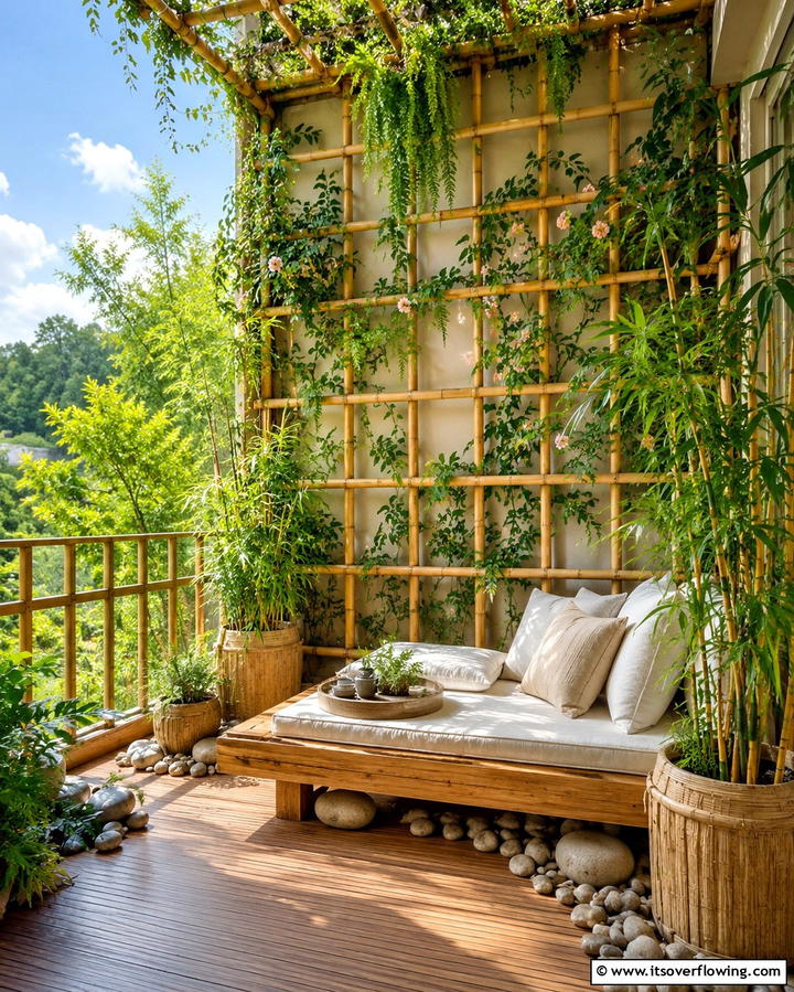 Bamboo TrellisOne - 25 Beautiful Balcony Trellis Ideas for Your Space