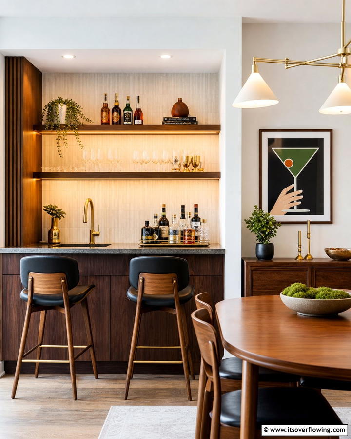 Bar Area Revival - 30 Mid-Century Modern Dining Rooms with Timeless Design