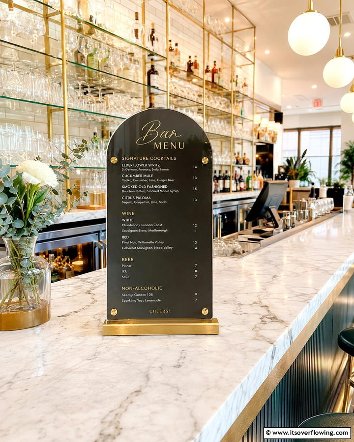 Bar Menu Sign - 30 Creative Wedding Sign Ideas to Personalize Events