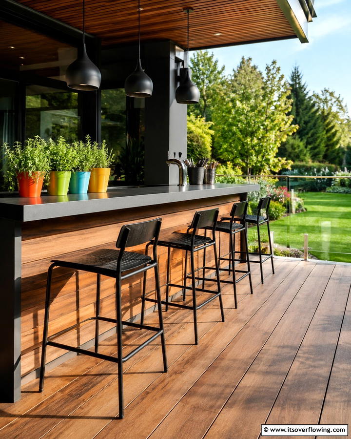 Bar Stools and Counters - 25 Deck Furniture Ideas for Comfortable Outdoor Living