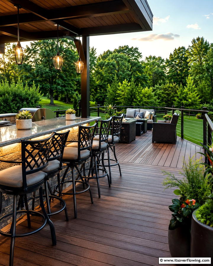 Bar Stools for Elevated Decks - 25 Stylish Deck Seating Ideas for Outdoor Entertaining