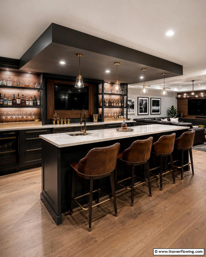 Bar and Entertainment Lounge - 30 Garage Makeover Ideas to Transform Your Space