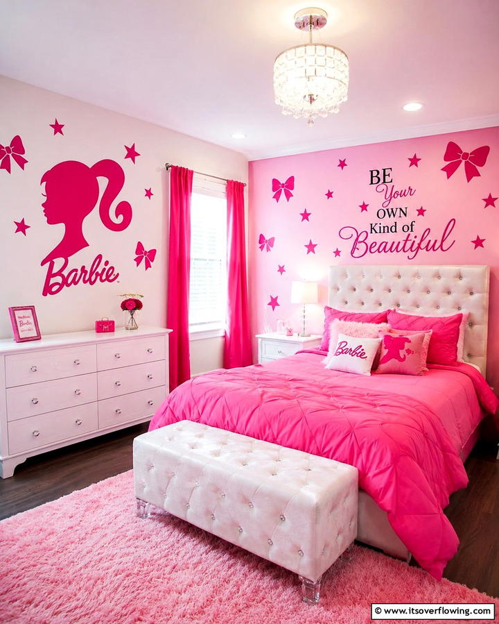 Barbie Inspired Wall Decals - 25 Fun Barbie Room Ideas for Kids and Collectors
