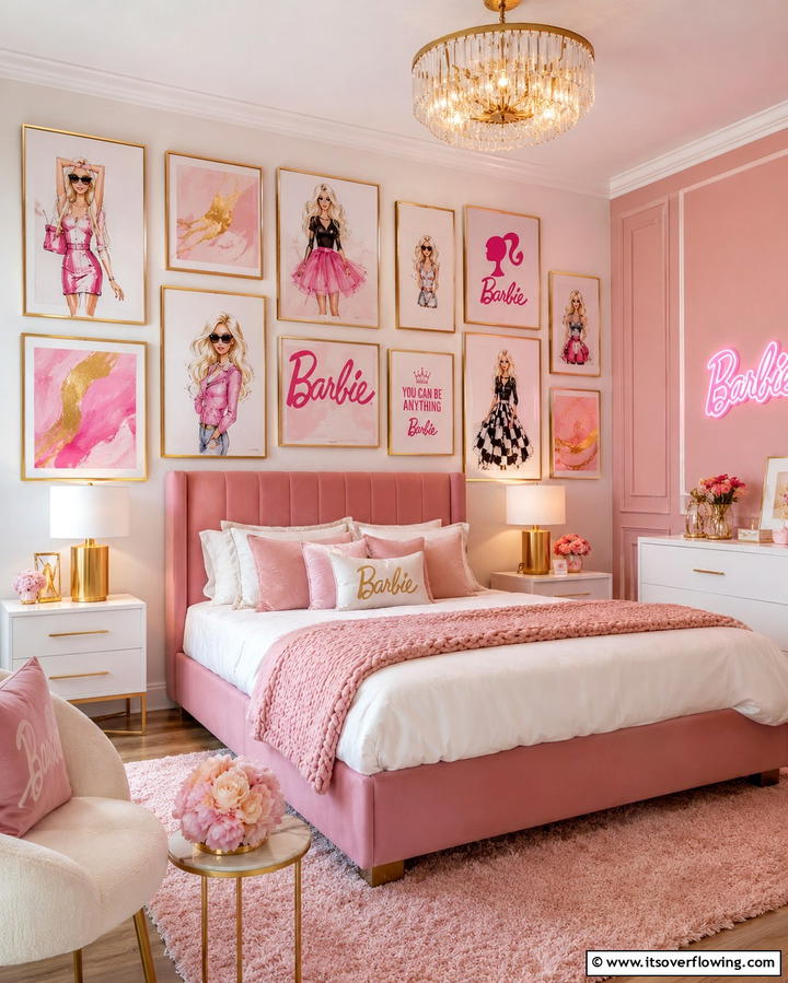 Barbie Wall Art - 25 Fun Barbie Room Ideas for Kids and Collectors