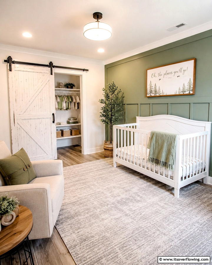 Barn Door Closet - 25 Rustic Nursery Ideas for a Cozy Baby Room