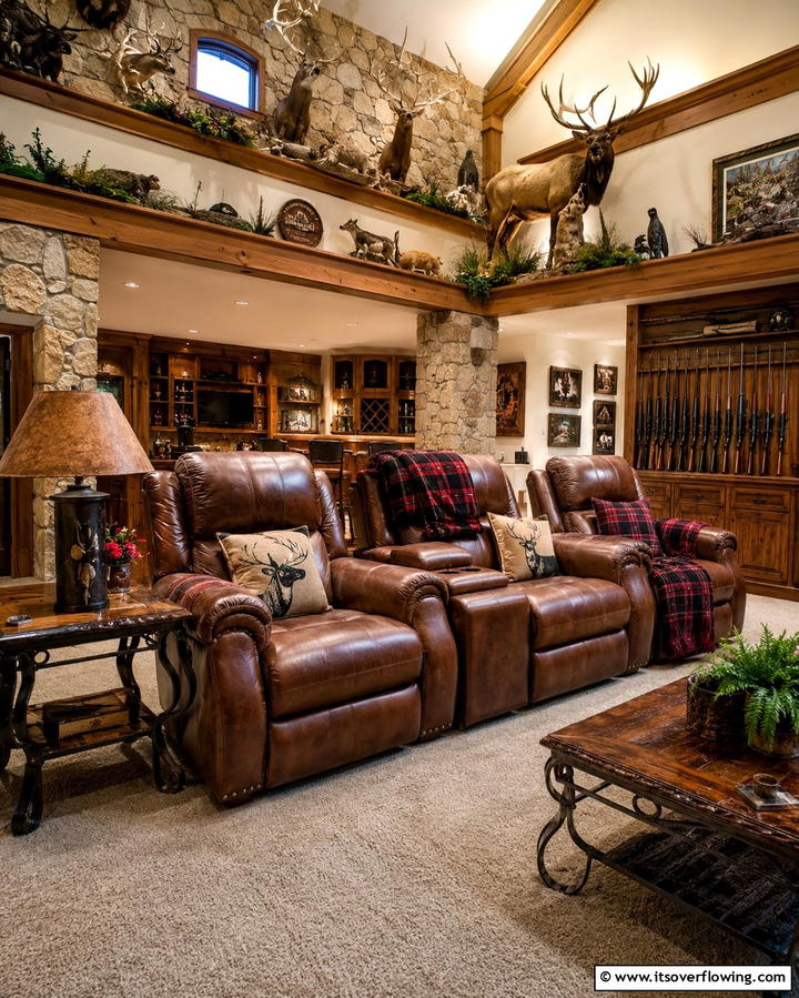 Barn Door Entry for Rustic Character - 25 Unique Hunting Man Cave Ideas for Your Space
