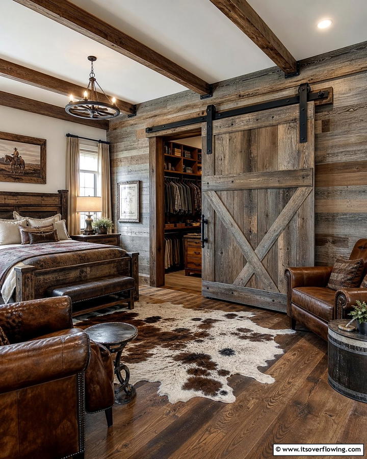 Barn Door Features - 20 Creative Cowboy Room Decor Ideas for a Rustic Look
