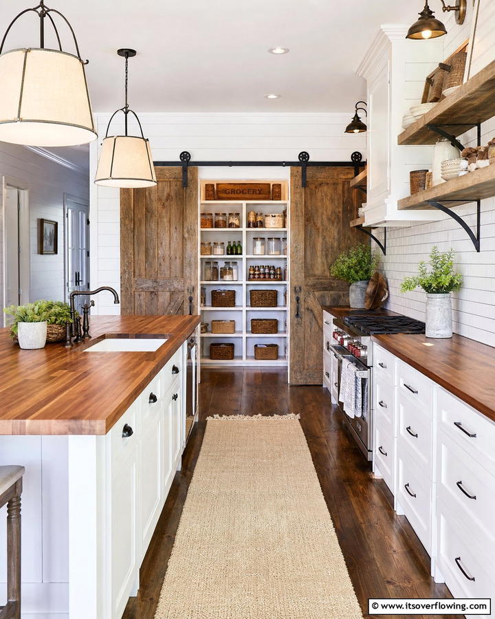 Barn Door Pantries - 21 Rustic Kitchen Concepts for Warm Farmhouse-Inspired Designs