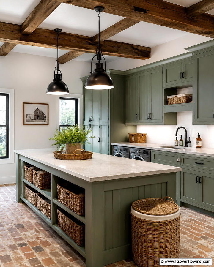 Barn Inspired Lighting - 30 Rustic Laundry Room Ideas for Functional Farmhouse Style