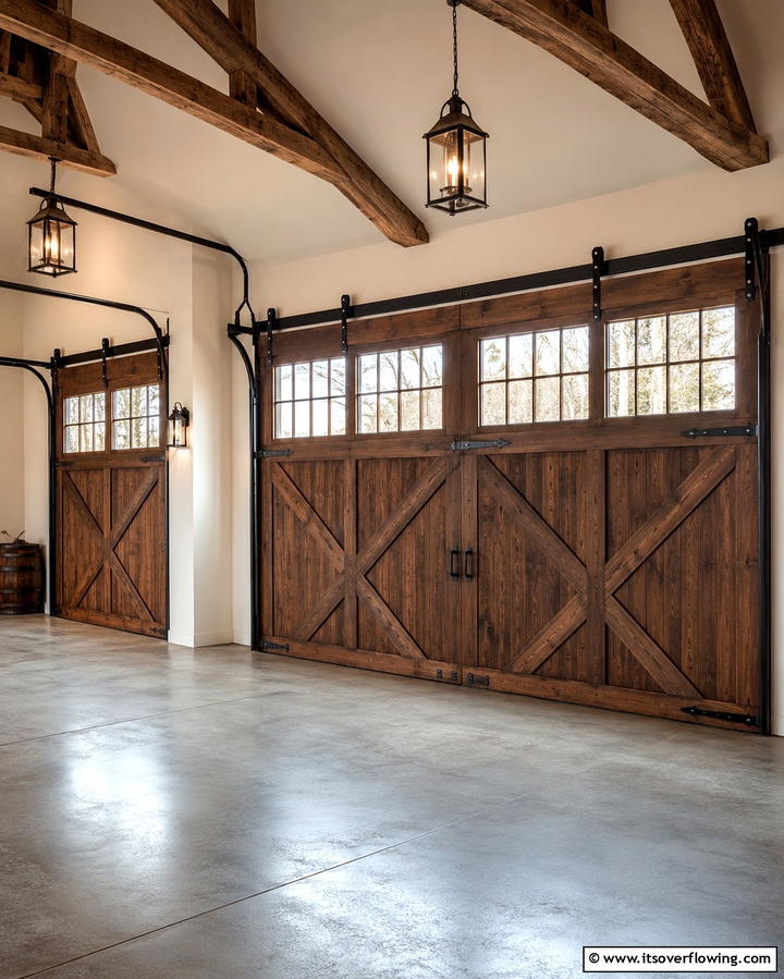 Barn Style Garage Doors - 25 Rustic Garage Ideas for a Cozy and Functional Space