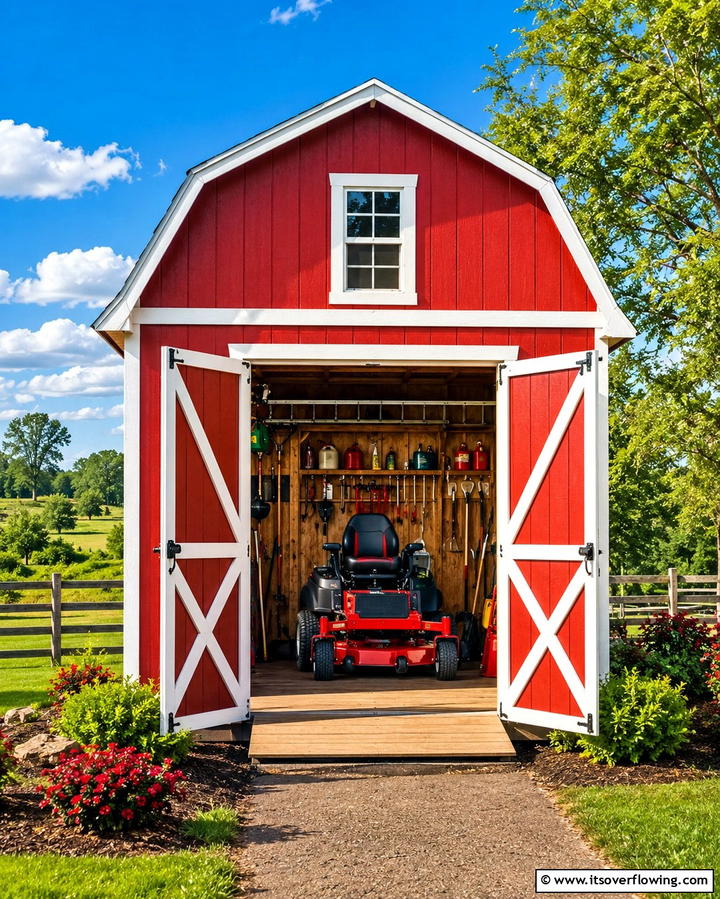 Barn Style Wood Shed - 25 Wood Shed Ideas for Functional and Stylish Storage
