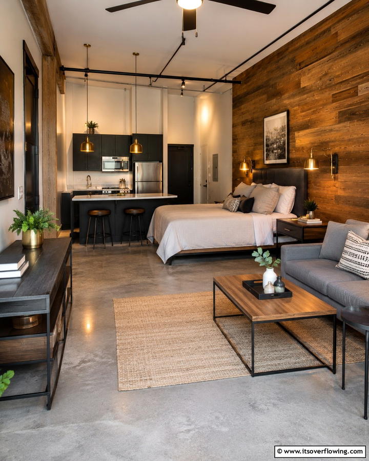 Barnwood with Modern Accents - 30 Rustic Barnwood Accent Wall Ideas to Transform Your Space