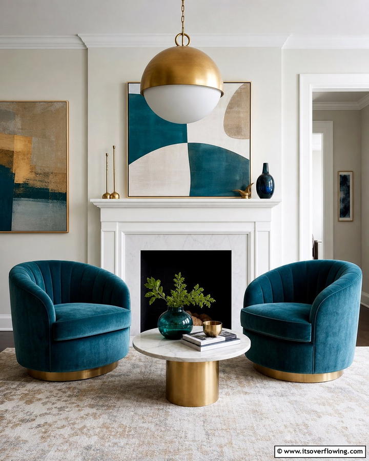 Barrel Chairs for a Cozy Embrace - 25 Chairs in Front of Fireplace Ideas for Cozy Vibes