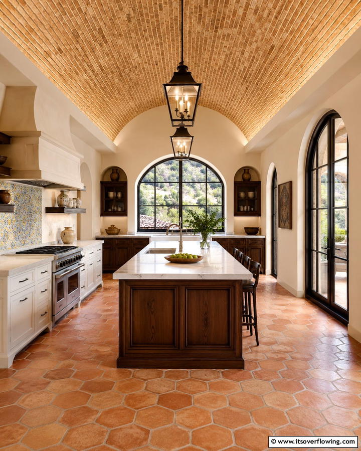 Barrel Vault Ceilings for Classic Elegance - 25 Beautiful Kitchen Ceiling Ideas to Elevate Your Space