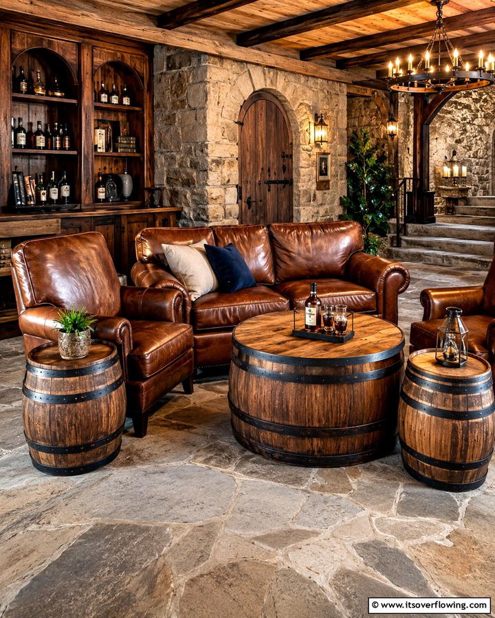 Barrel or Drum Tables - 25 Medieval Home Decor Ideas for a Unique Style