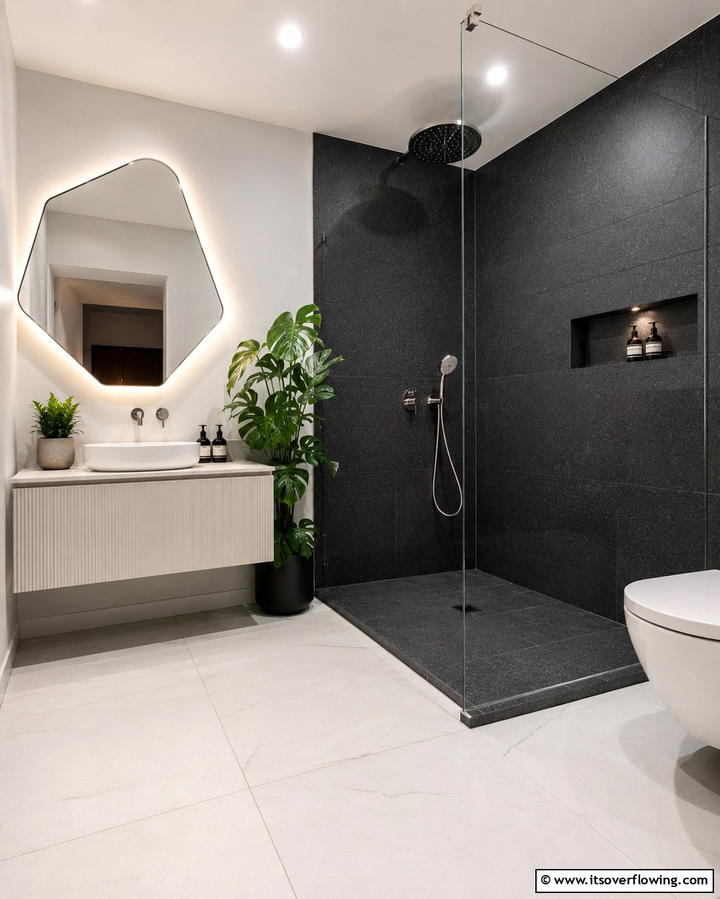 Basalt Shower Walls - 20 Stone Shower Design Ideas for a Spa-like Bathroom