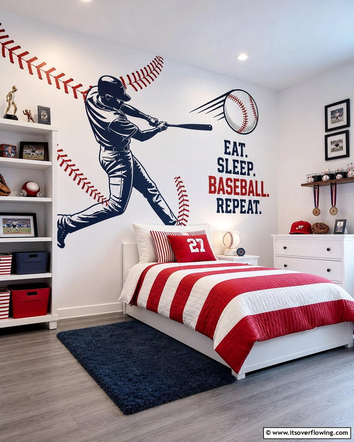 Baseball Inspired Wall Decals - 20 Baseball Room Decor Ideas for Fans
