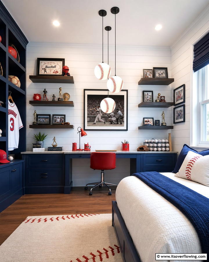 Baseball Pendant Lights - 20 Baseball Room Decor Ideas for Fans