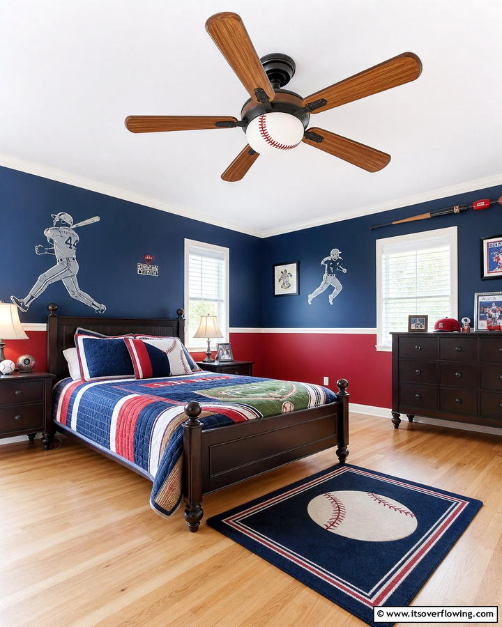 Baseball Themed Ceiling Fans - 20 Baseball Room Decor Ideas for Fans