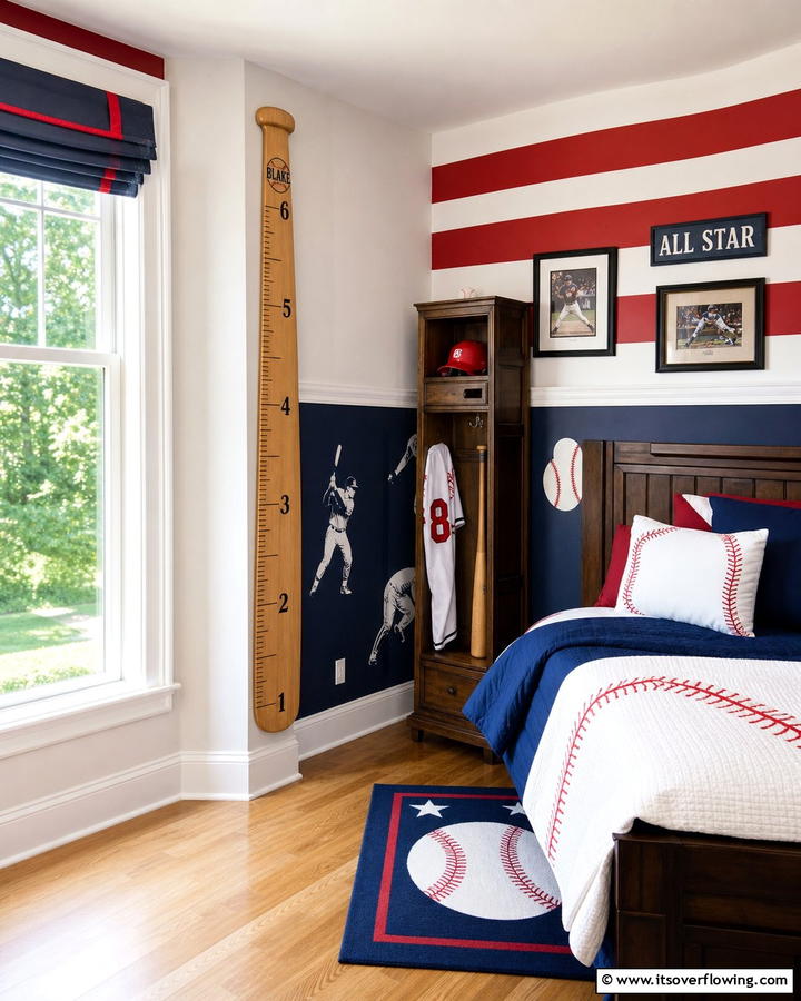 Baseball Themed Growth Charts - 20 Baseball Room Decor Ideas for Fans
