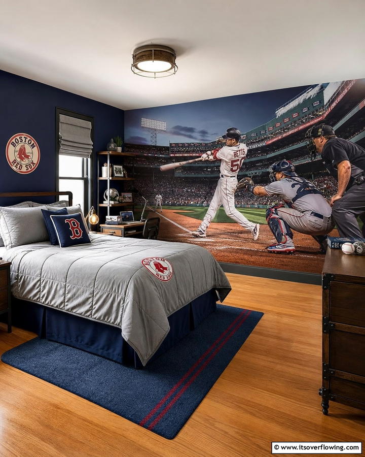 Baseball Themed Wall Murals - 20 Baseball Room Decor Ideas for Fans