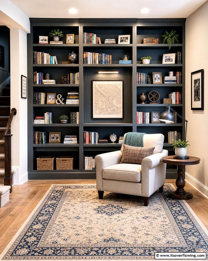 Basement Bookcase Display - 30 Basement Furniture Ideas for Functional Living Spaces