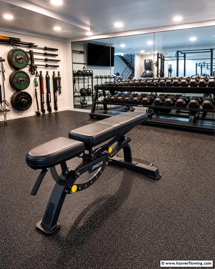 Basement Workout Station Bench - 30 Basement Furniture Ideas for Functional Living Spaces