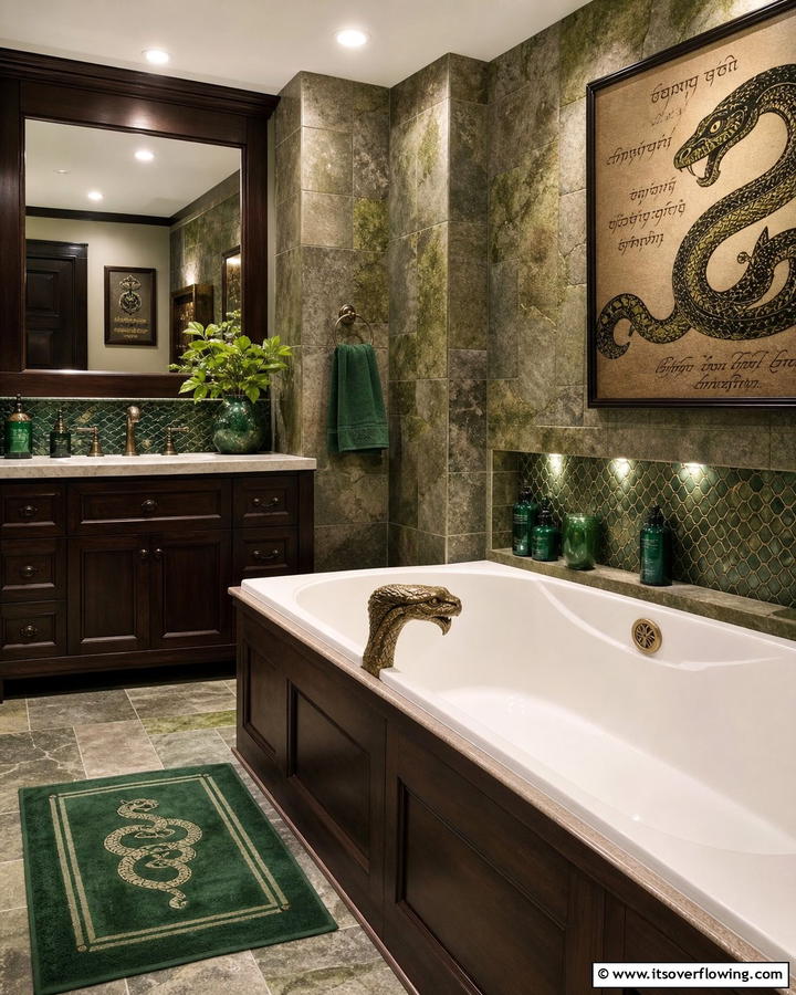 Basilisk Themed Drain Stopper - 20 Harry Potter Bathroom Ideas for Magical Spaces