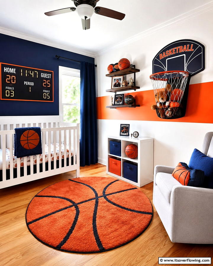 Basketball Hoop Hamper - 20 Sports Nursery Ideas for the Ultimate Fan Baby Room