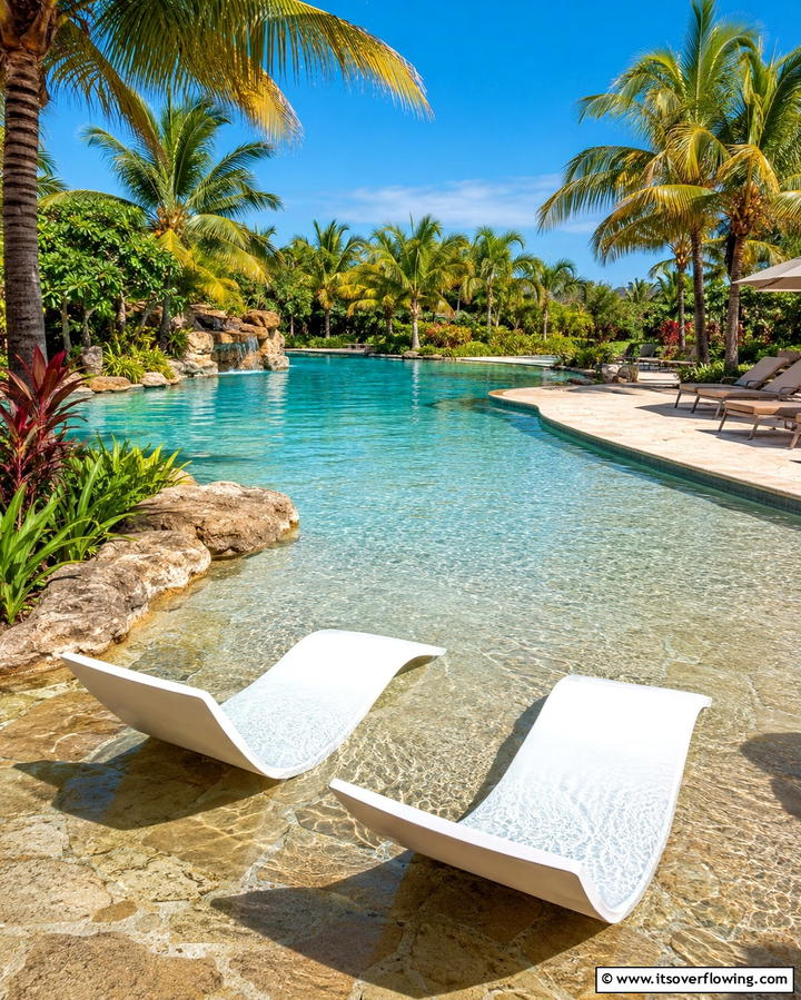 Beach Entry Lagoon Pool - 25 Lagoon Pool Design Ideas for a Tropical Backyard Retreat