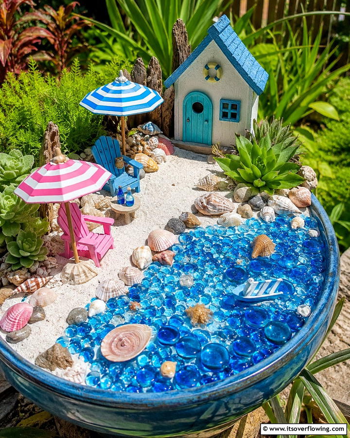 Beach Themed Fairy Gardens - 25 Fairy Garden Ideas to Create a Magical Outdoor Space