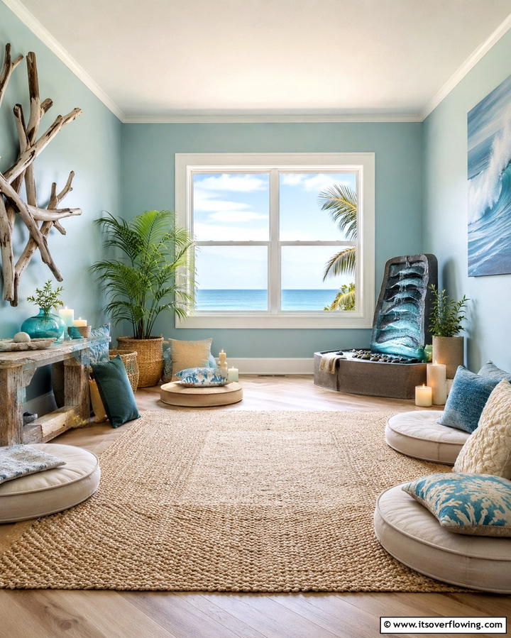 Beach Themed Meditation Room - 25 Meditation Room Ideas for Peaceful Retreats