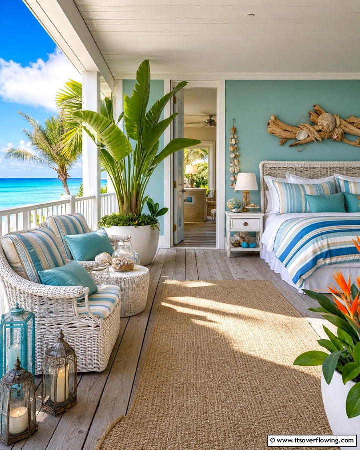 Beach Themed Paradise - 25 Inspiring Bedroom Balcony Ideas for Your Home