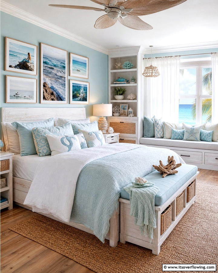 Beachside Bliss - 30 Enchanting Mermaid Bedroom Ideas for a Whimsical Retreat