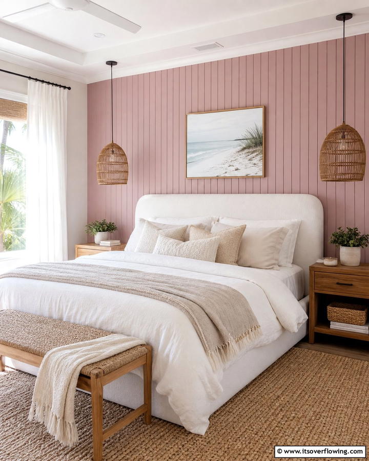 Beadboard Accent Wall in the Bedroom - 25 Beadboard Wall Ideas for Classic Charm