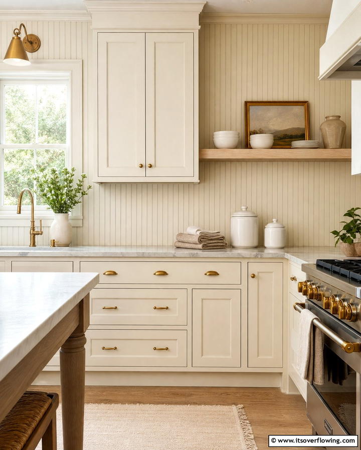 Beadboard Backsplash - 25 Rustic Backsplash Ideas for a Farmhouse Kitchen