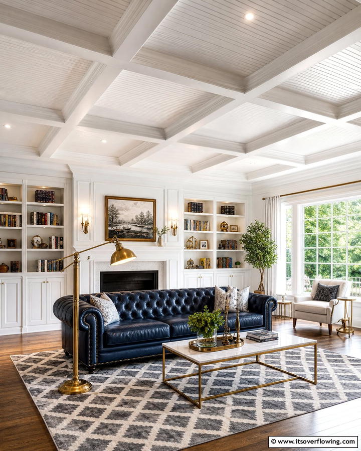Beadboard Coffered Ceiling - 25 Beadboard Wall Ideas for Classic Charm