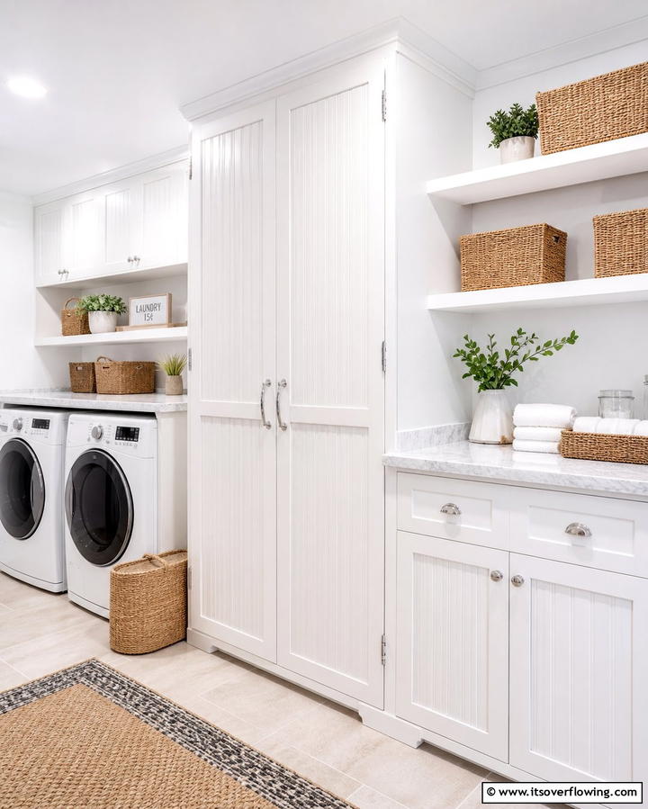 Beadboard Doors for Subtle Detail - 25 Beadboard Wall Ideas for Classic Charm