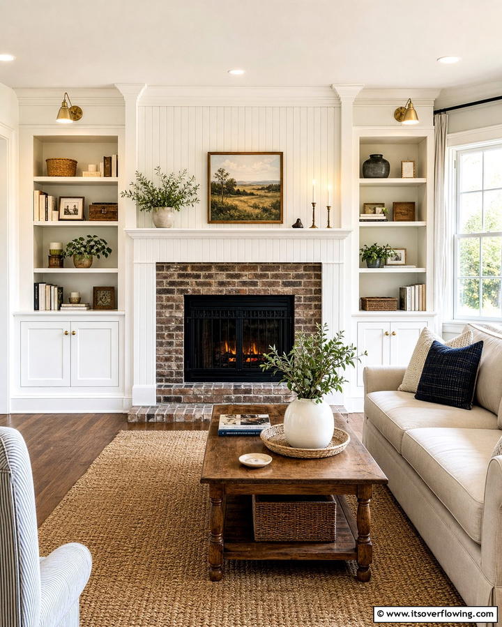 Beadboard Fireplace Surround - 25 Beadboard Wall Ideas for Classic Charm