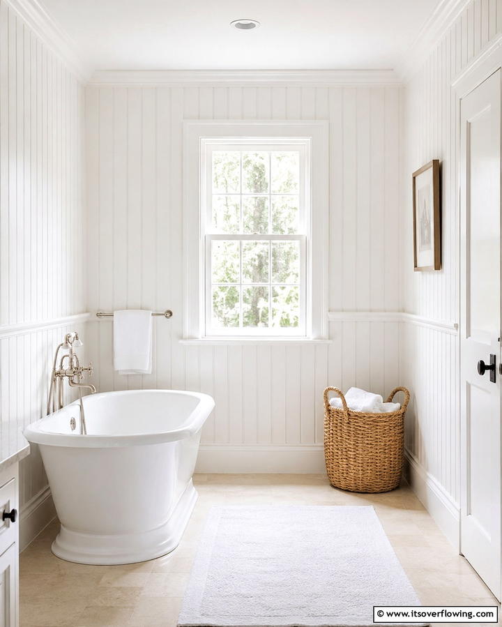 Beadboard Paneling for Rustic Sophistication - 25 Traditional Bathroom Ideas for Timeless Elegance